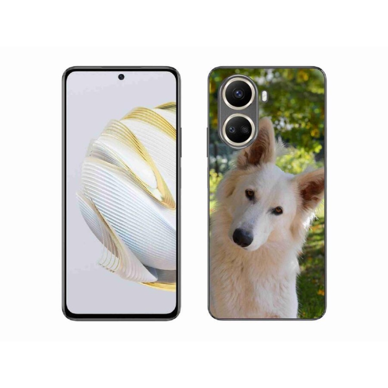 Gelový kryt mmCase na mobil Huawei Nova 10 SE - bílý švýcarský ovčák 1