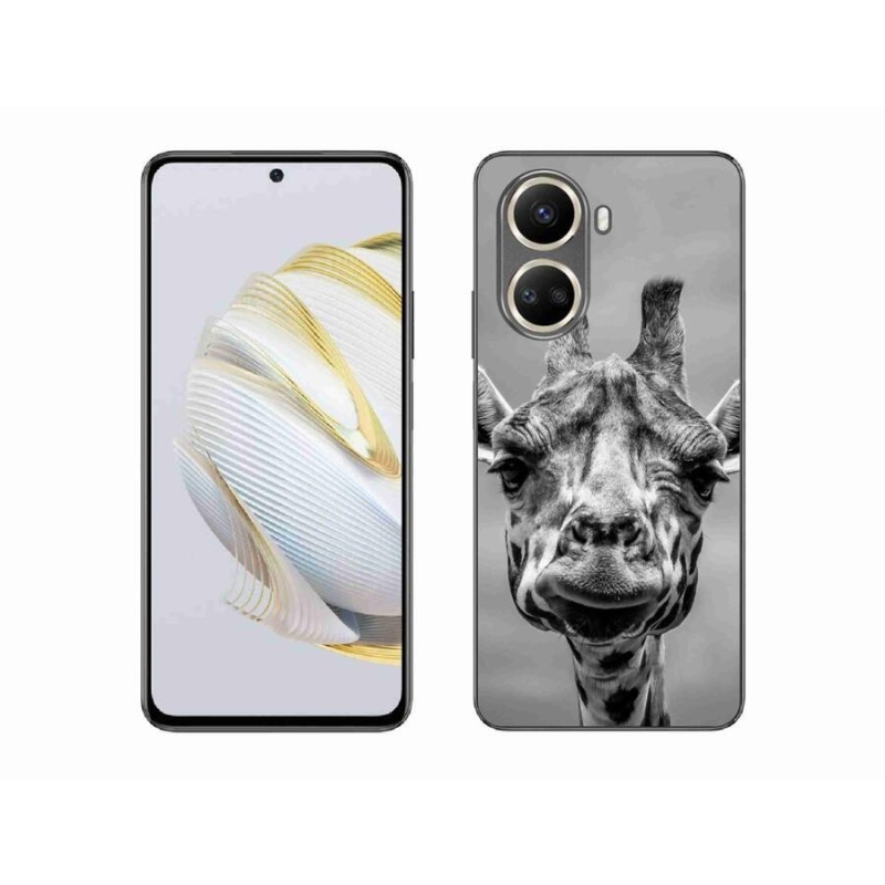 Gelový kryt mmCase na mobil Huawei Nova 10 SE - černobílá žirafa