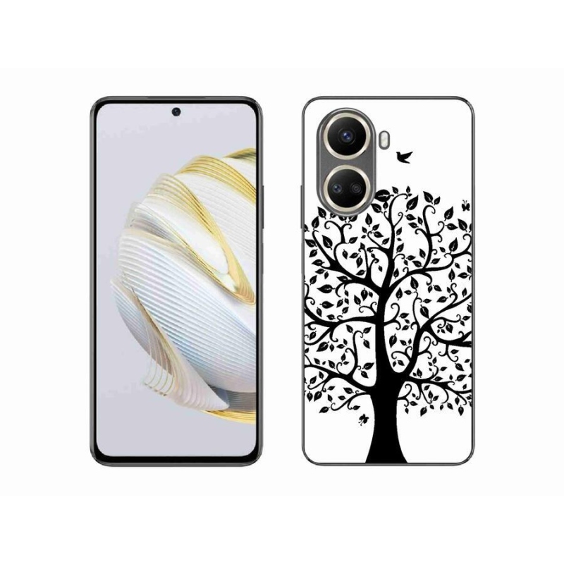 Gelový kryt mmCase na mobil Huawei Nova 10 SE - černobílý strom