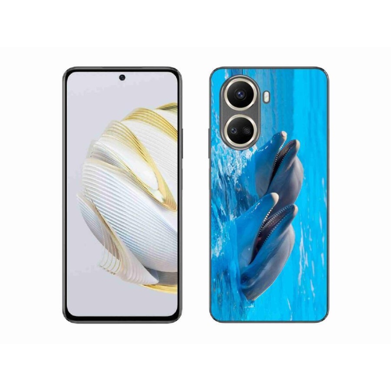 Gelový kryt mmCase na mobil Huawei Nova 10 SE - delfíni
