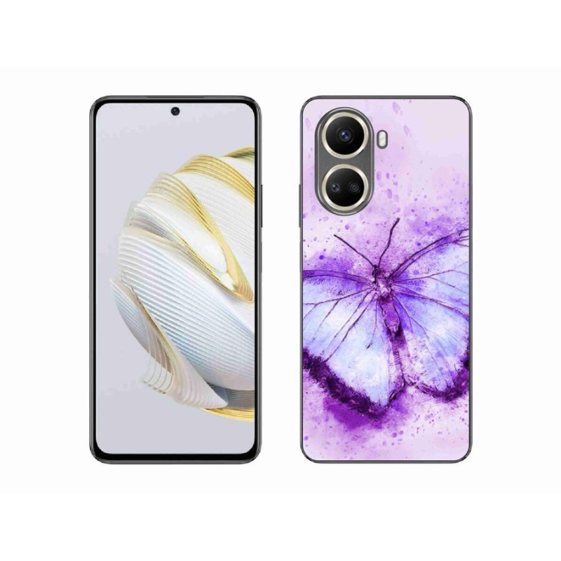 Gelový kryt mmCase na mobil Huawei Nova 10 SE - fialový motýl