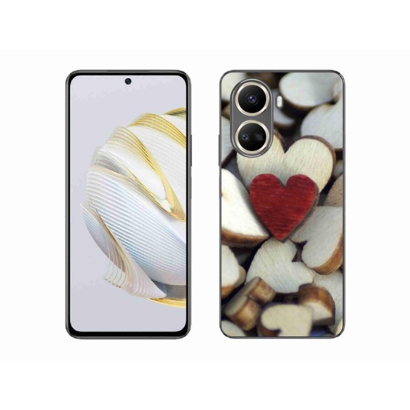 Gelový kryt mmCase na mobil Huawei Nova 10 SE - gravírované červené srdce