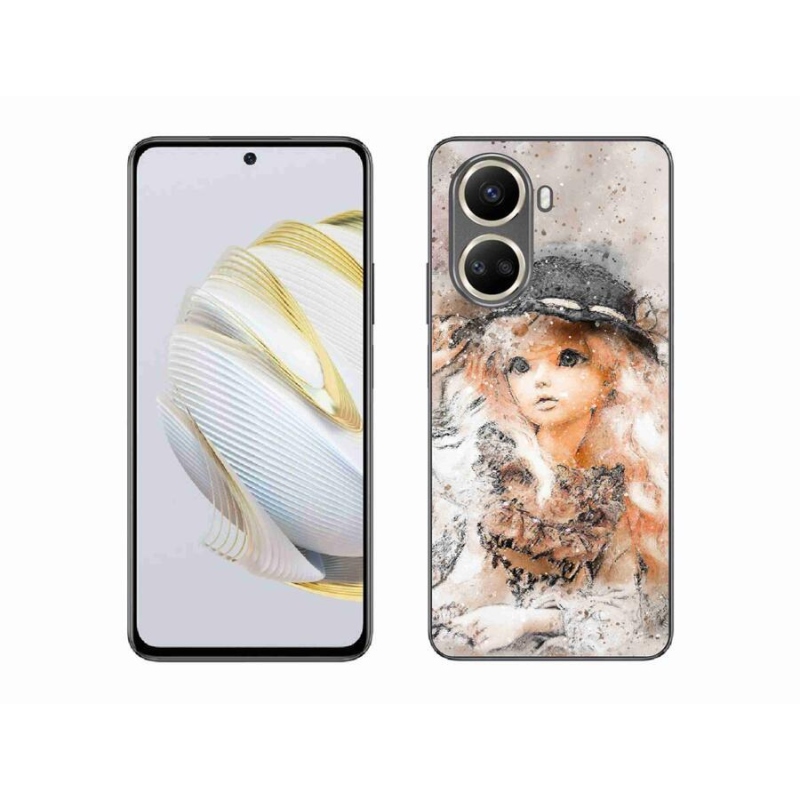 Gelový kryt mmCase na mobil Huawei Nova 10 SE - holčička s kloboukem