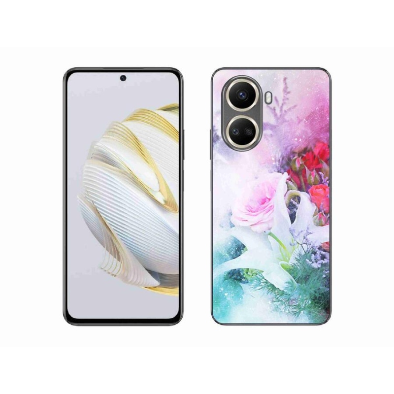 Gelový kryt mmCase na mobil Huawei Nova 10 SE - květiny 4