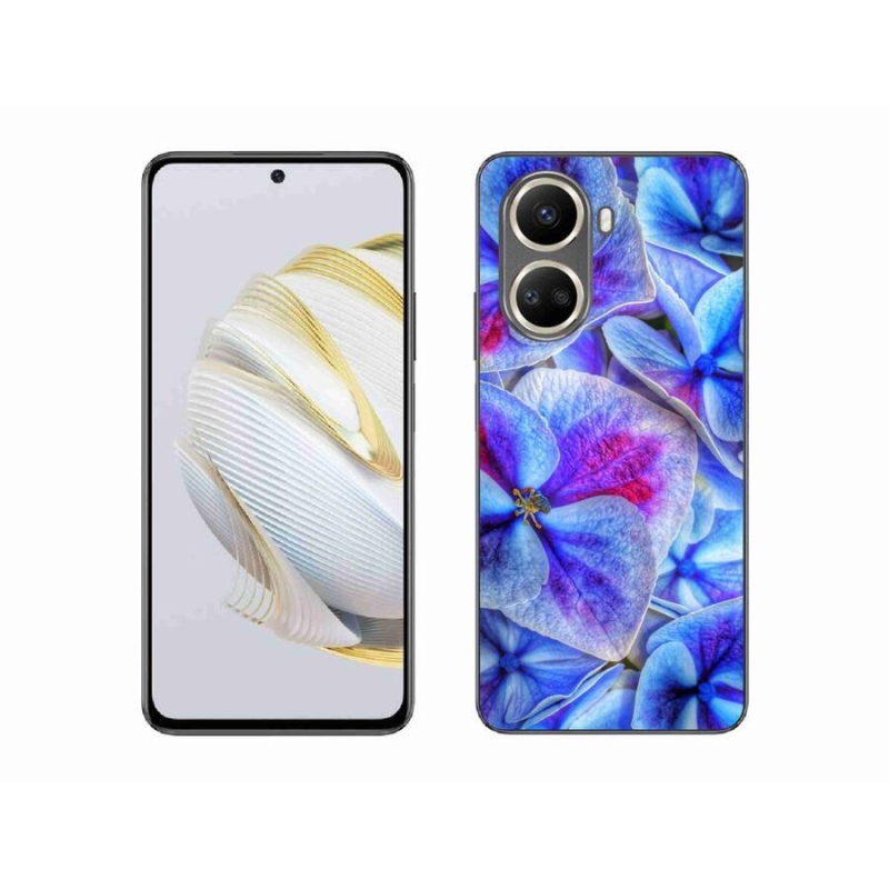 Gelový kryt mmCase na mobil Huawei Nova 10 SE - modré květy 1