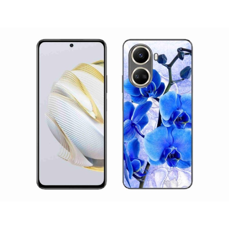 Gelový kryt mmCase na mobil Huawei Nova 10 SE - modré květy