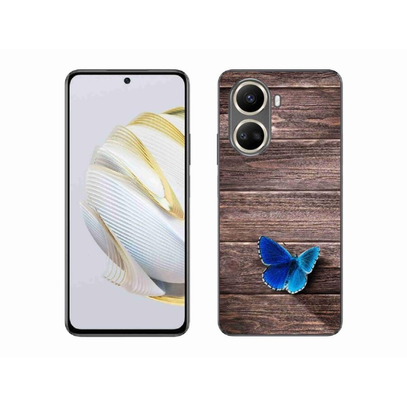 Gelový kryt mmCase na mobil Huawei Nova 10 SE - modrý motýl 1