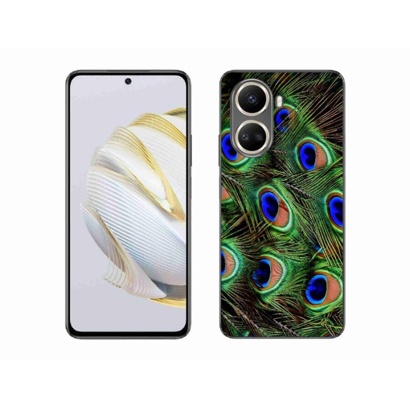 Gelový kryt mmCase na mobil Huawei Nova 10 SE - paví peří