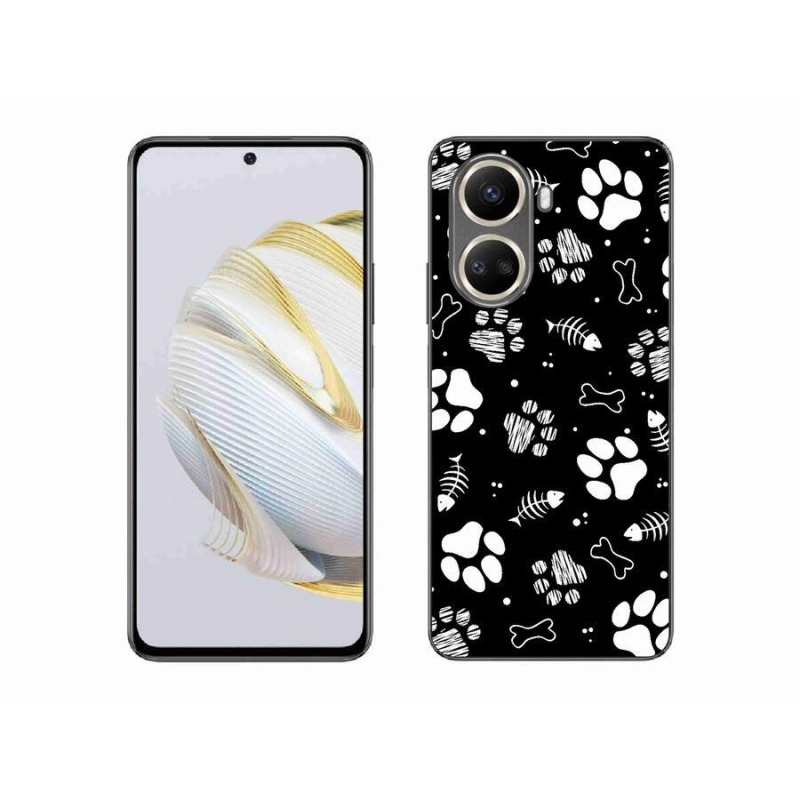 Gelový kryt mmCase na mobil Huawei Nova 10 SE - psí tlapky