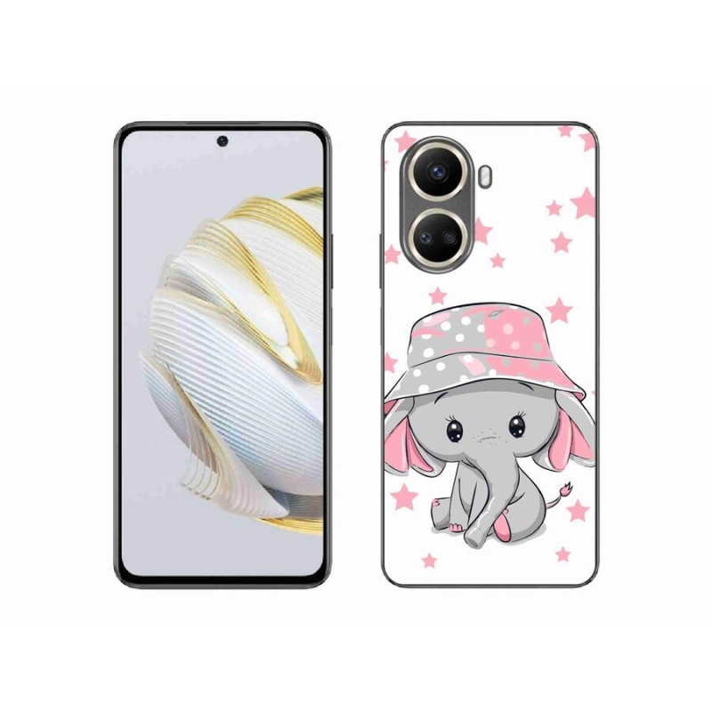 Gelový kryt mmCase na mobil Huawei Nova 10 SE - růžový slon