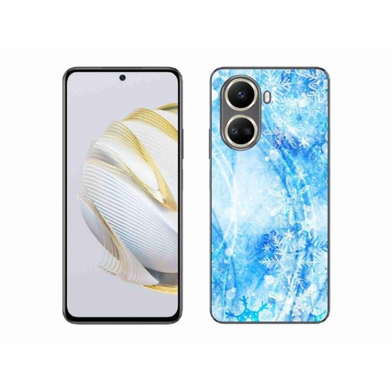 Gelový kryt mmCase na mobil Huawei Nova 10 SE - sněhové vločky