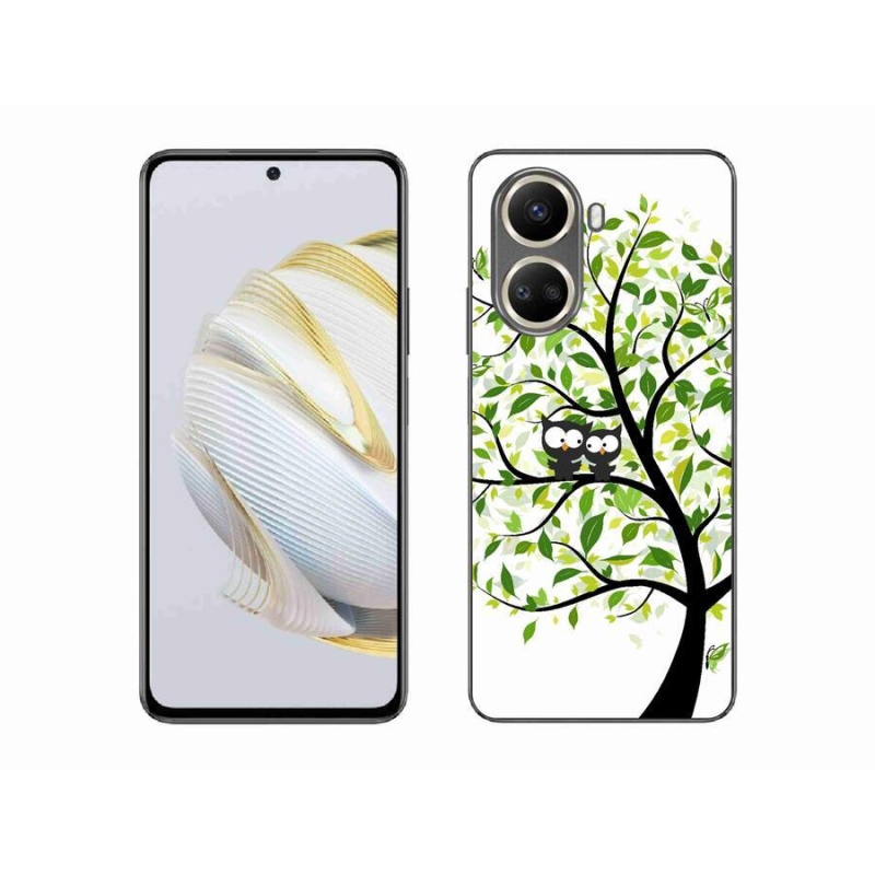 Gelový kryt mmCase na mobil Huawei Nova 10 SE - sovičky na stromě