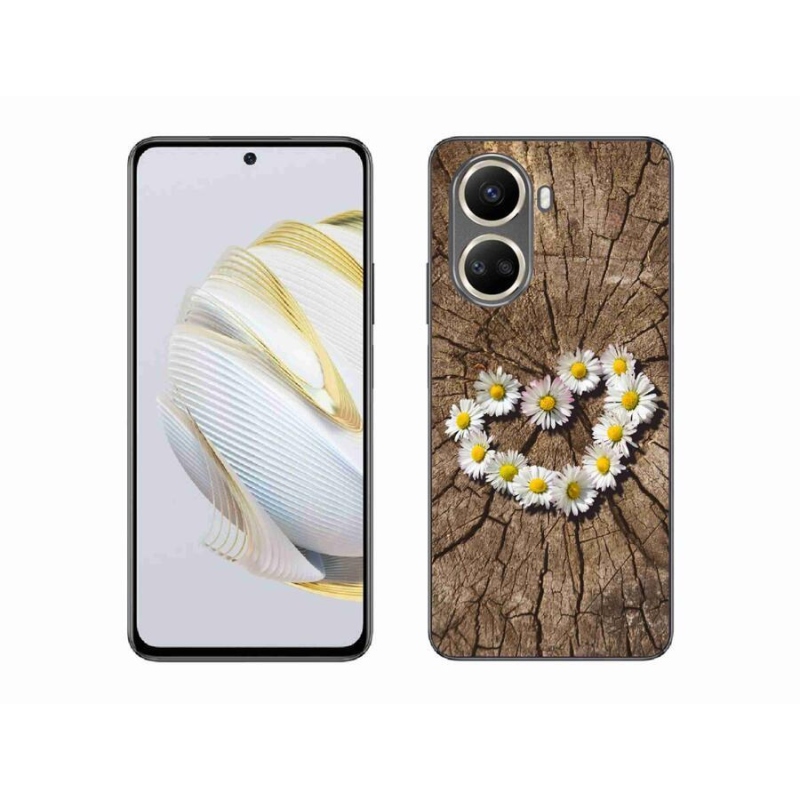 Gelový kryt mmCase na mobil Huawei Nova 10 SE - srdce z kopretin