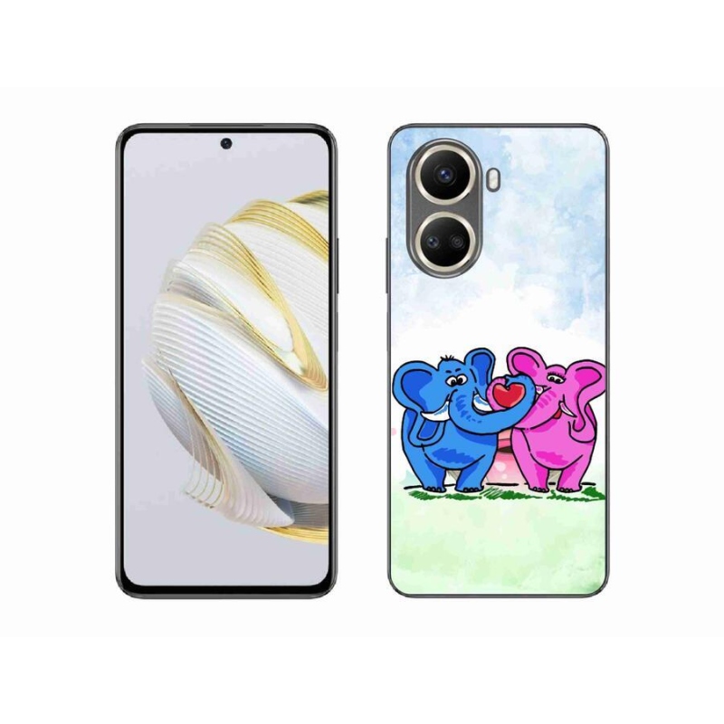 Gelový kryt mmCase na mobil Huawei Nova 10 SE - zamilovaní sloni