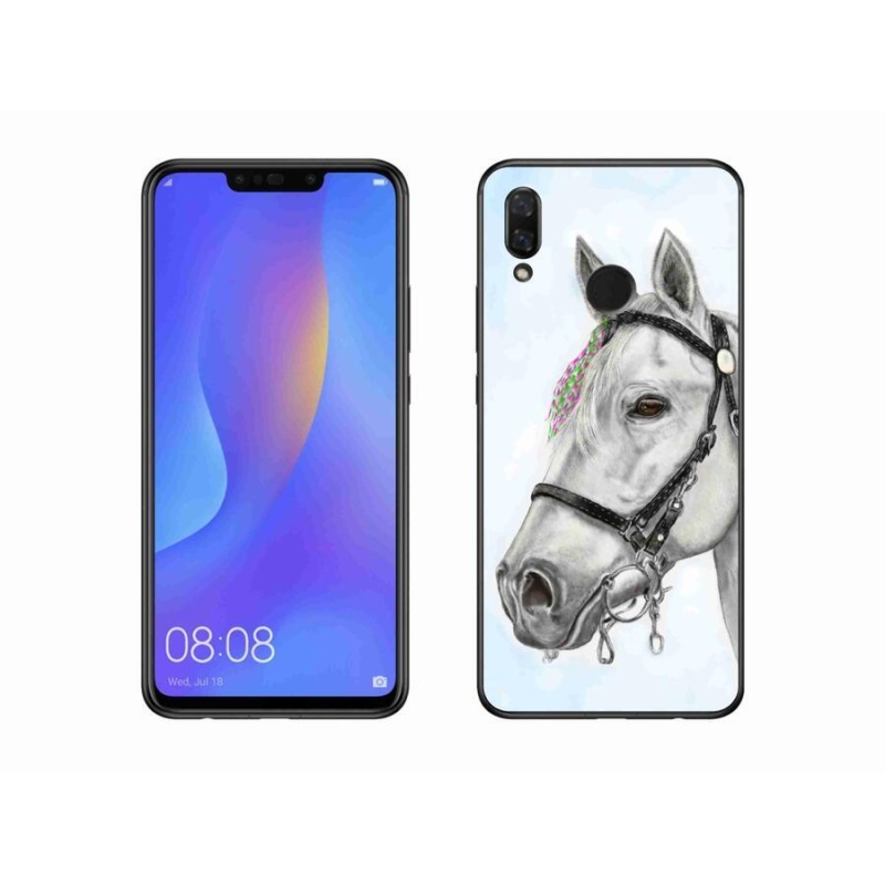 Gelový kryt mmCase na mobil Huawei Nova 3 - bílý kůň 1