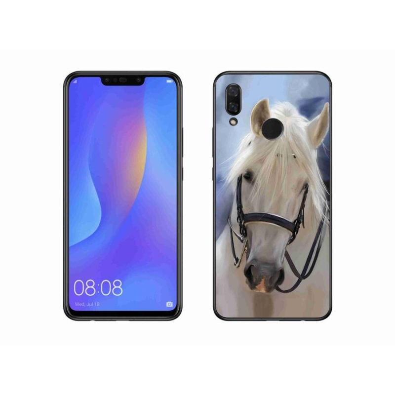 Gelový kryt mmCase na mobil Huawei Nova 3 - bílý kůň