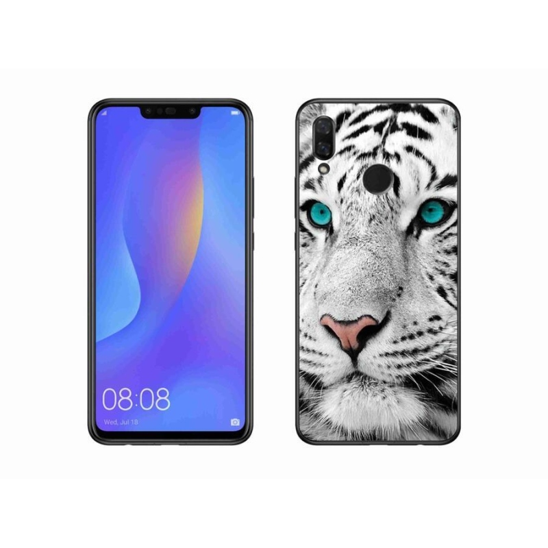 Gelový kryt mmCase na mobil Huawei Nova 3 - bílý tygr