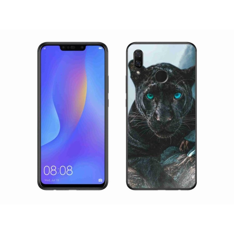 Gelový kryt mmCase na mobil Huawei Nova 3 - černý panter