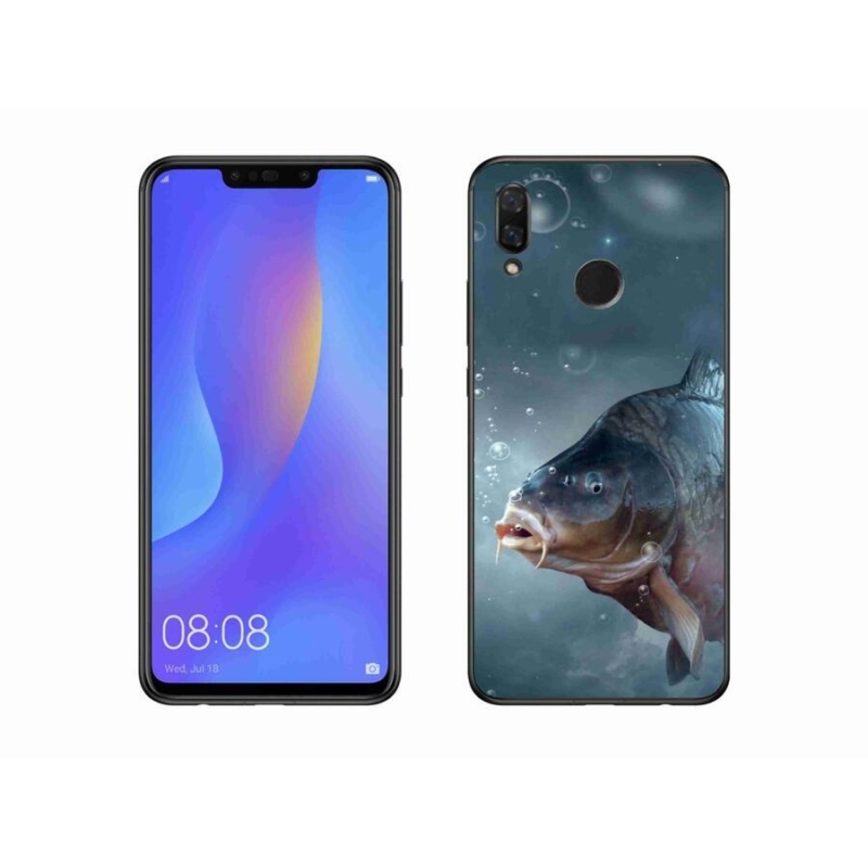 Gelový kryt mmCase na mobil Huawei Nova 3 - kapr a bublinky