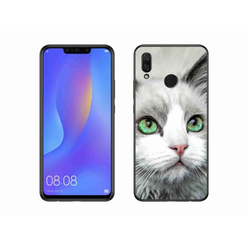 Gelový kryt mmCase na mobil Huawei Nova 3 - kočičí pohled