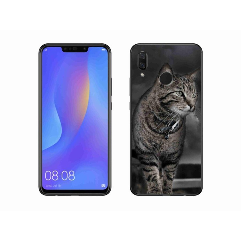 Gelový kryt mmCase na mobil Huawei Nova 3 - kočka