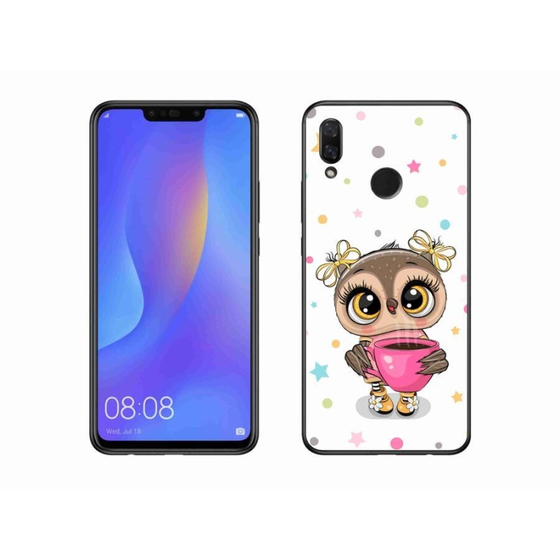 Gelový kryt mmCase na mobil Huawei Nova 3 - kreslená sovička