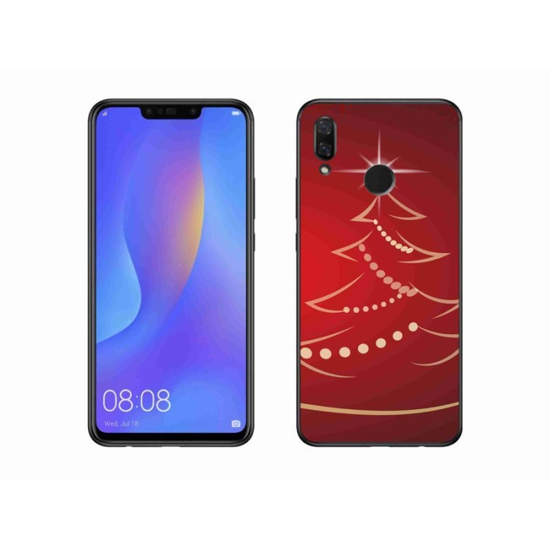 Gelový kryt mmCase na mobil Huawei Nova 3 - kreslený vánoční stromek