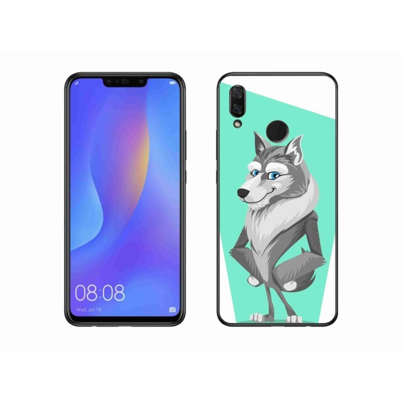 Gelový kryt mmCase na mobil Huawei Nova 3 - kreslený vlk