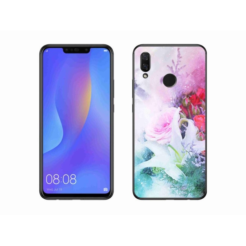 Gelový kryt mmCase na mobil Huawei Nova 3 - květiny 4