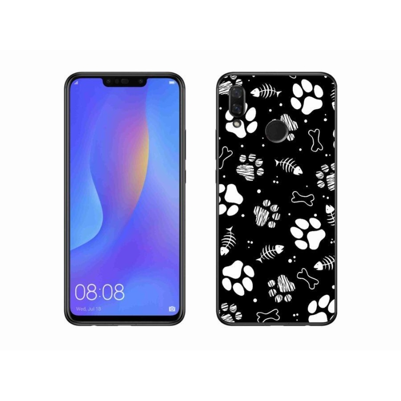 Gelový kryt mmCase na mobil Huawei Nova 3 - psí tlapky