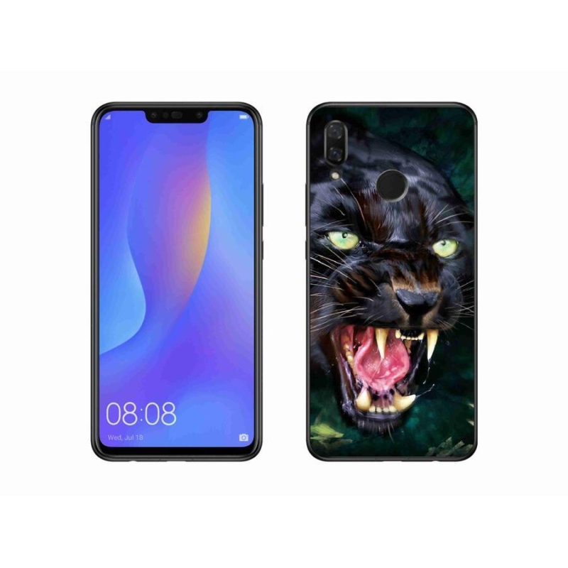 Gelový kryt mmCase na mobil Huawei Nova 3 - rozzuřený černý panter