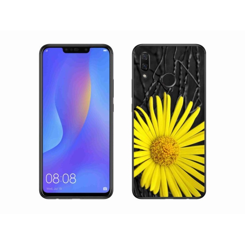 Gelový kryt mmCase na mobil Huawei Nova 3 - žlutá květina