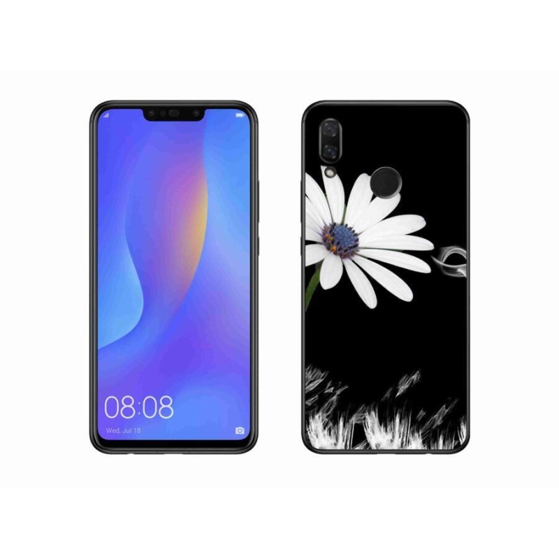 Gelový kryt mmCase na mobil Huawei Nova 3i - bílá květina