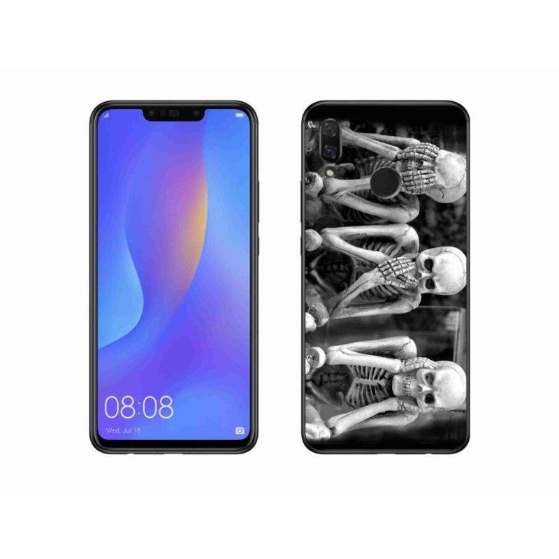 Gelový kryt mmCase na mobil Huawei Nova 3i - kostlivci