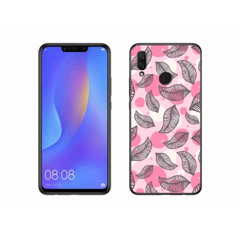 Gelový kryt mmCase na mobil Huawei Nova 3i - kreslené padající listy