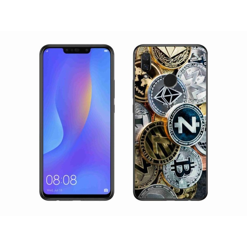 Gelový kryt mmCase na mobil Huawei Nova 3i - kryptoměny