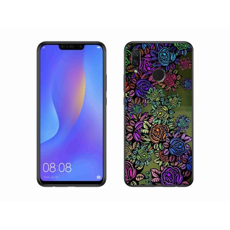 Gelový kryt mmCase na mobil Huawei Nova 3i - květiny 6