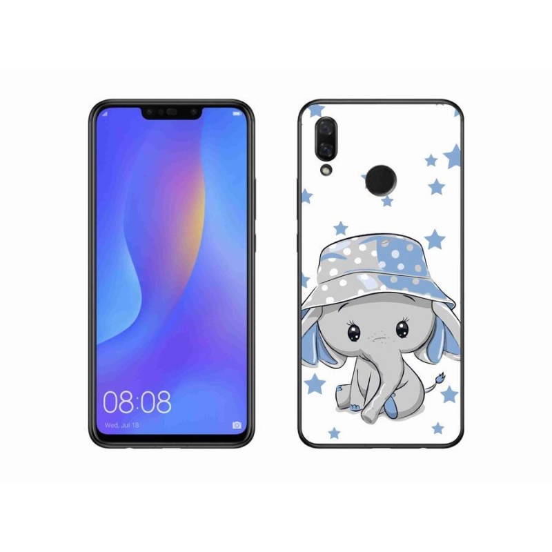 Gelový kryt mmCase na mobil Huawei Nova 3i - modrý slon