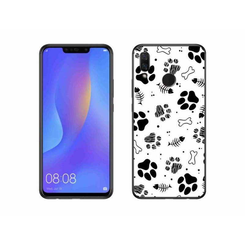 Gelový kryt mmCase na mobil Huawei Nova 3i - psí tlapky 1
