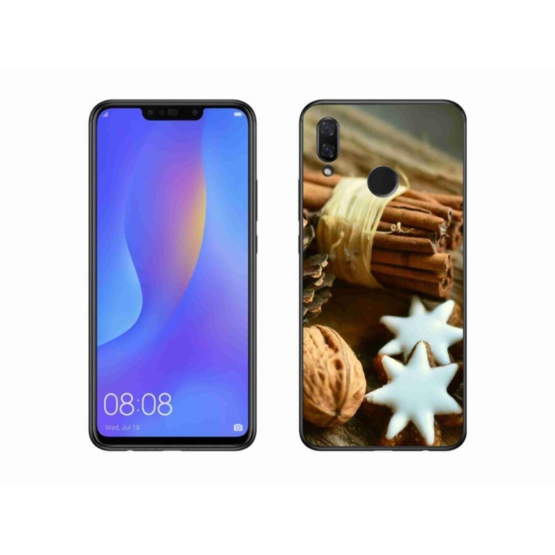 Gelový kryt mmCase na mobil Huawei Nova 3i - skořice a perníčky