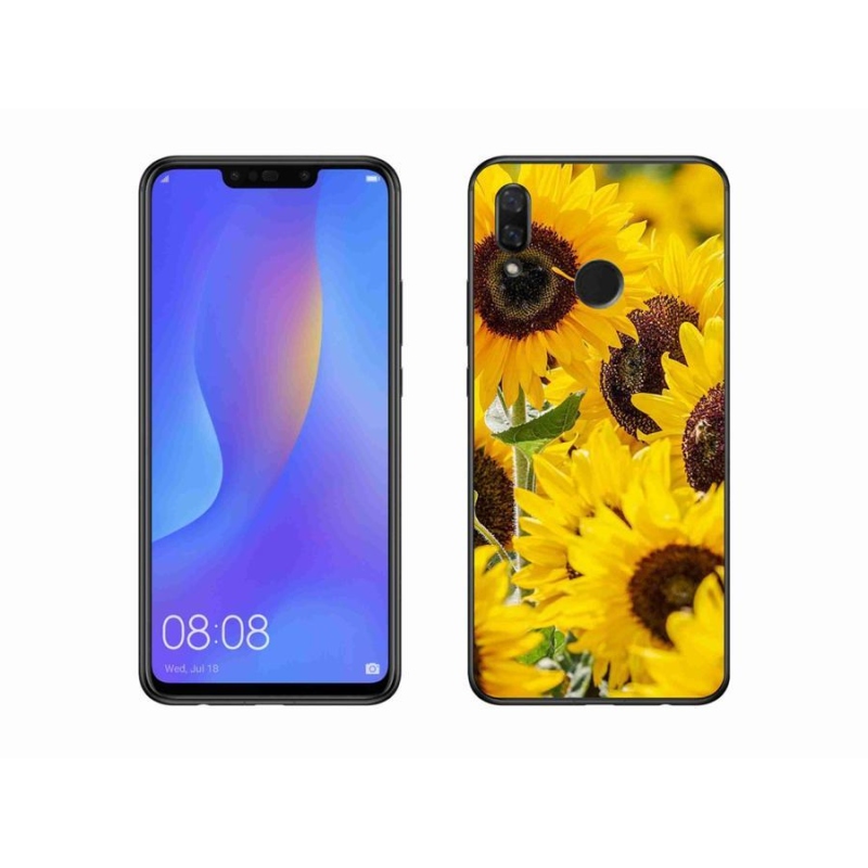 Gelový kryt mmCase na mobil Huawei Nova 3i - slunečnice