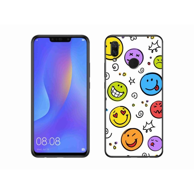 Gelový kryt mmCase na mobil Huawei Nova 3i - smajlíci
