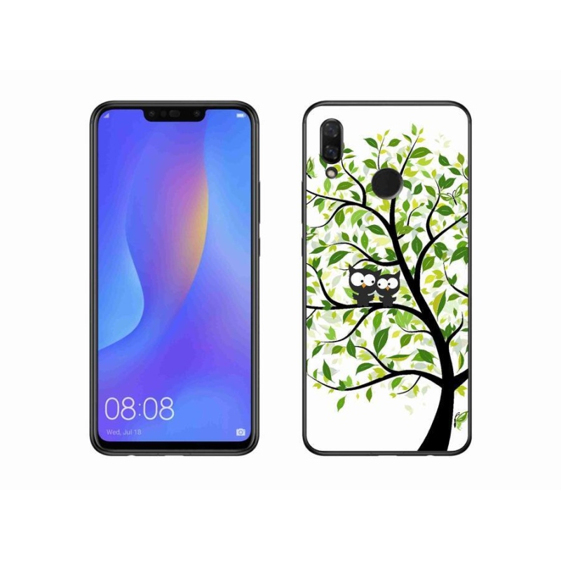 Gelový kryt mmCase na mobil Huawei Nova 3i - sovičky na stromě