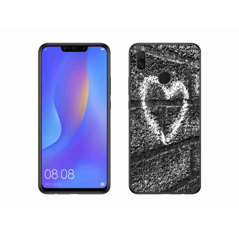 Gelový kryt mmCase na mobil Huawei Nova 3i - srdce na zdi