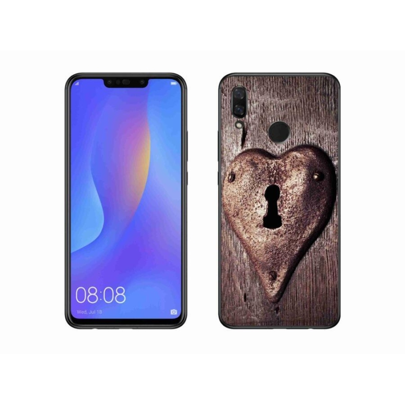 Gelový kryt mmCase na mobil Huawei Nova 3i - zámek ve tvaru srdce