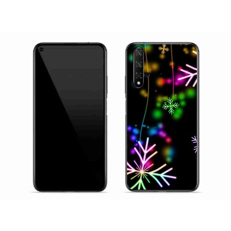 Gelový kryt mmCase na mobil Huawei Nova 5T - barevné vločky