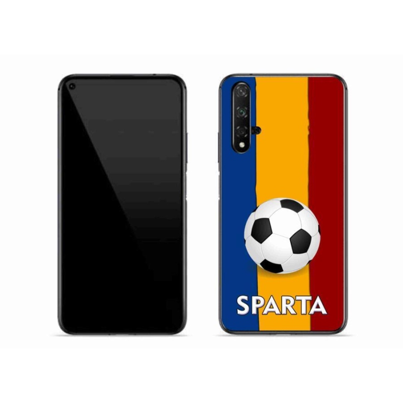 Gelový kryt mmCase na mobil Huawei Nova 5T - fotbal 1