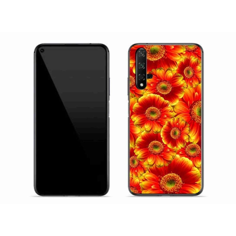 Gelový kryt mmCase na mobil Huawei Nova 5T - gerbera 1