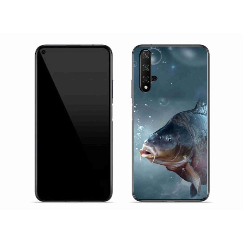 Gelový kryt mmCase na mobil Huawei Nova 5T - kapr a bublinky