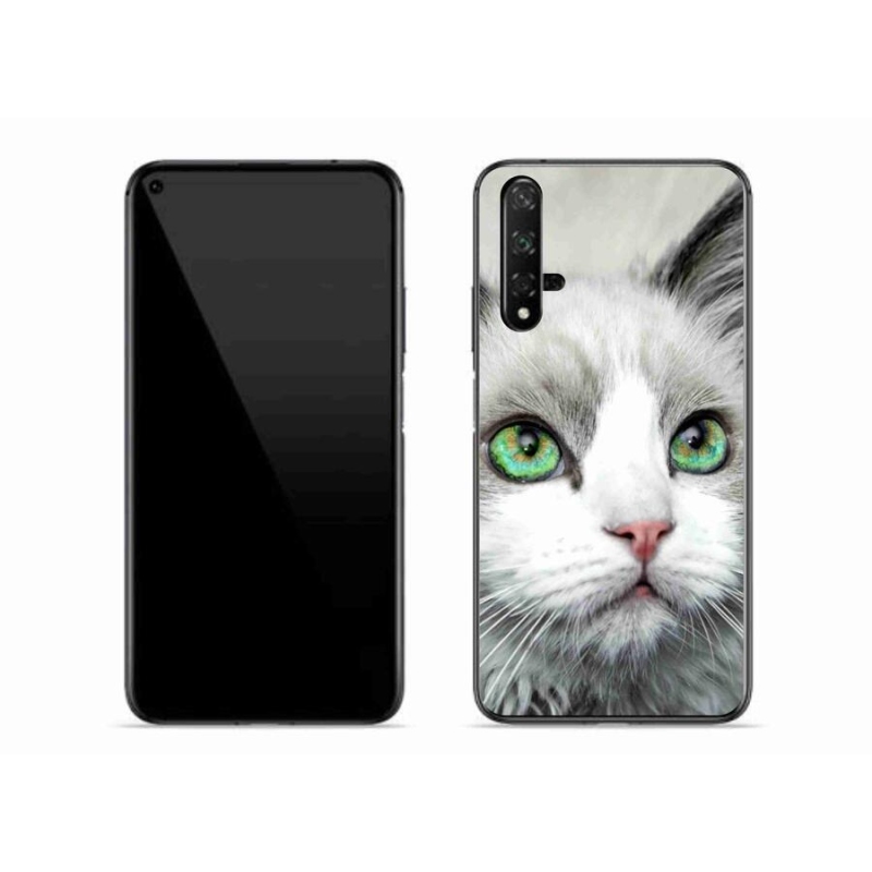 Gelový kryt mmCase na mobil Huawei Nova 5T - kočičí pohled